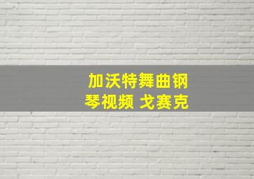 加沃特舞曲钢琴视频 戈赛克